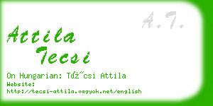 attila tecsi business card